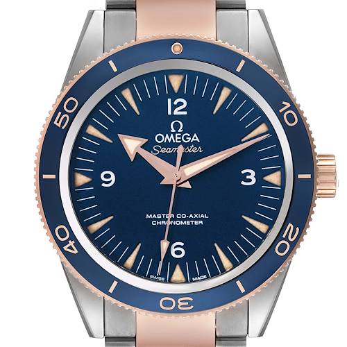 Photo of Omega Seamaster 300 Titanium Rose Gold Mens Watch 233.60.41.21.03.001 Box Cards