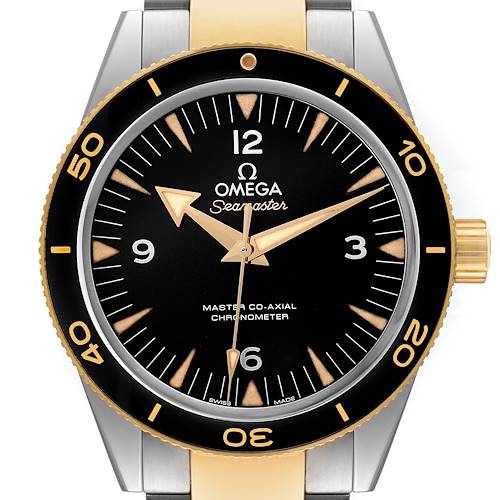 Photo of Omega Seamaster 300M Steel Yellow Gold Mens Watch 233.20.41.21.01.002 Box Card