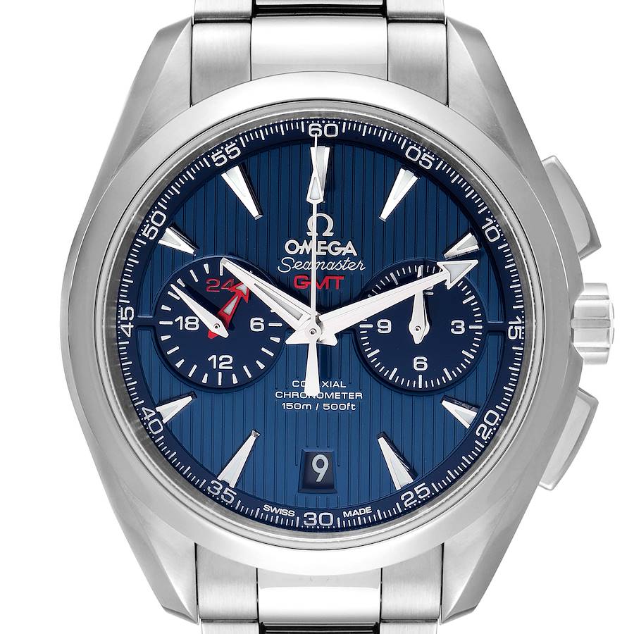 Omega Seamaster Aqua Terra GMT Chronograph Watch 231.10.43.52.03.001 Unworn SwissWatchExpo