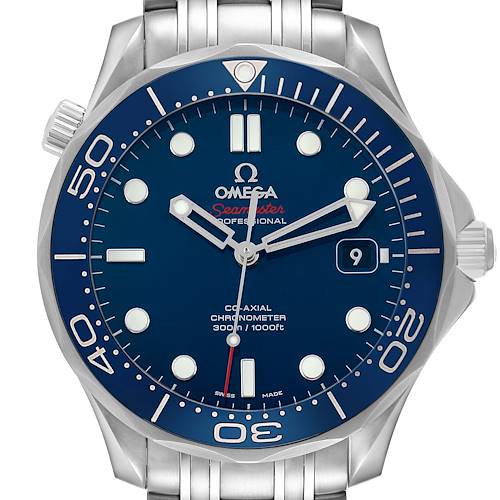 Photo of Omega Seamaster Diver 300M Steel Mens Watch 212.30.41.20.03.001 Box Cards