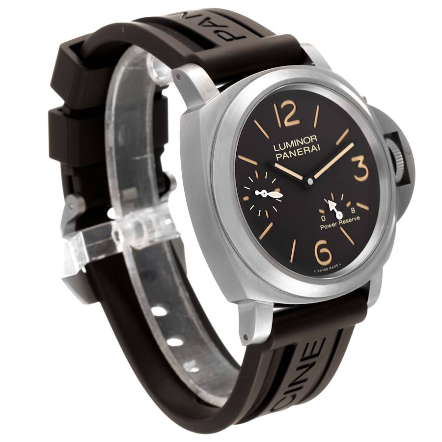 Panerai Luminor 8 Days Titanium Brown Dial Mens Watch PAM00797 Box