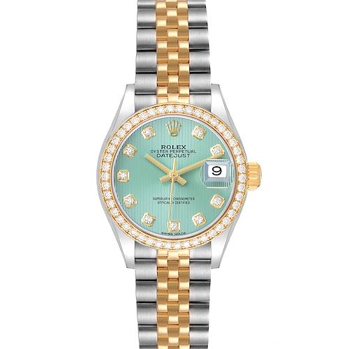 Photo of Rolex Datejust 28 Diamonds Steel Yellow Gold Ladies Watch 279383 Box Card
