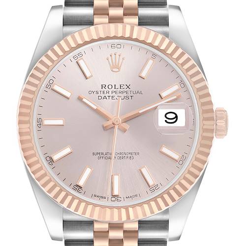 Photo of Rolex Datejust 41 Pink Sundust Dial Steel Rose Gold Mens Watch 126331