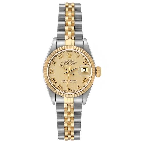 Photo of Rolex Datejust Steel Yellow Gold Roman Dial Ladies Watch 69173
