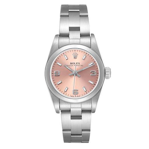 Photo of Rolex Oyster Perpetual 24 Salmon Dial Steel Ladies Watch 76080
