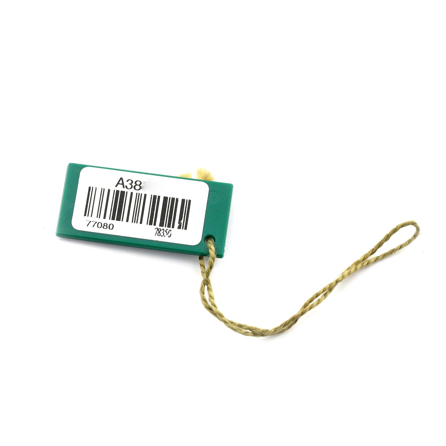 The image shows a green tag with a string, associated with a Rolex Mid-Size 77080 Women's Stainless Steel Blue Dial 77080 Women's Stainless Steel Blue Dial model watch.