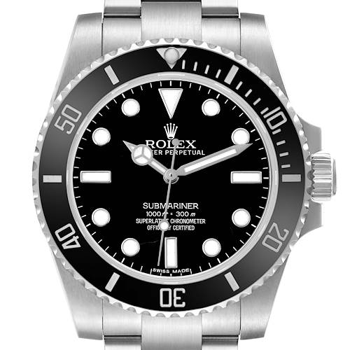 Photo of Rolex Submariner No Date Steel Black Dial Ceramic Bezel Mens Watch 114060 Card