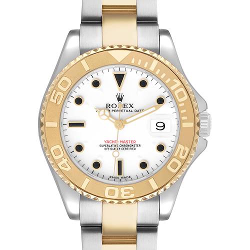 Photo of Rolex Yachtmaster Midsize Steel Yellow Gold Mens Watch 168623 Box Papers