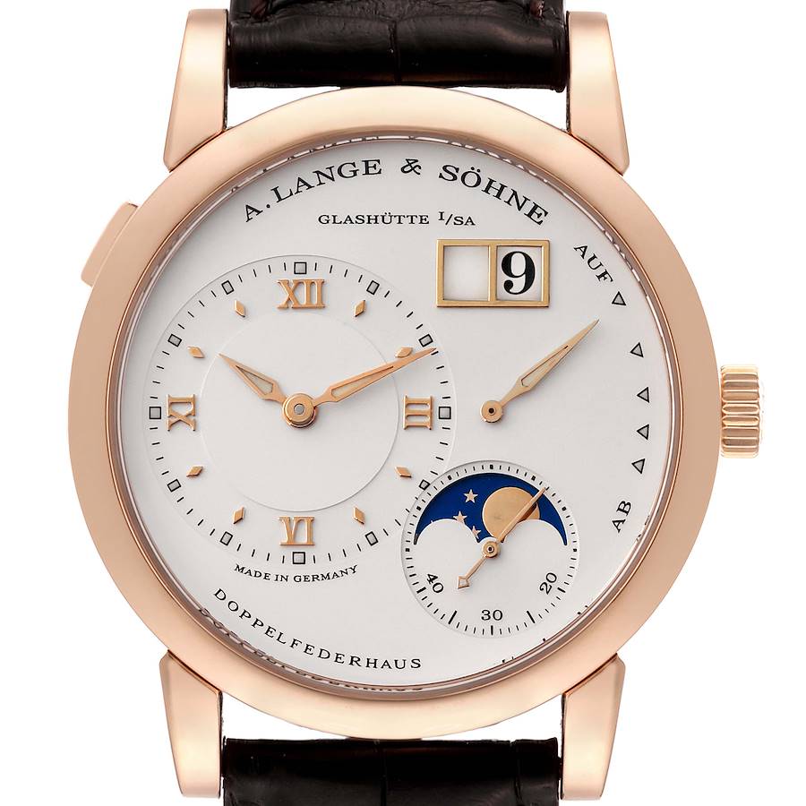 A. Lange and Sohne Lange 1 Moonphase Rose Gold Mens Watch 109.032 SwissWatchExpo