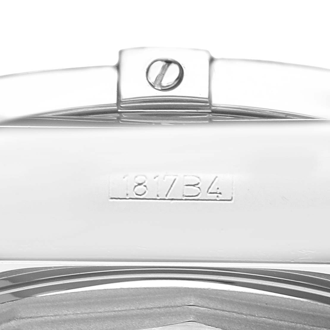 The image shows a close-up of the watch model number and part of the clasp mechanism of the Breitling Limited Series watch.