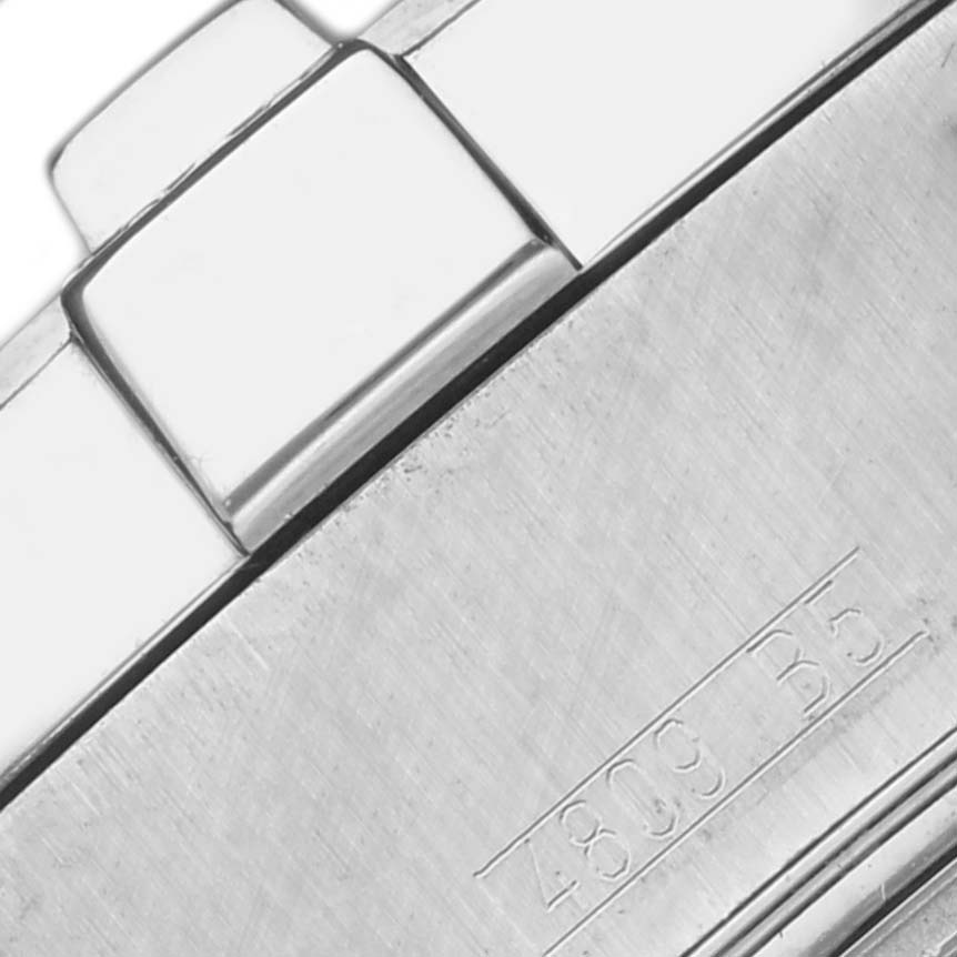 The image shows a close-up of the metal clasp of a Breitling Superocean A1739010/C666 Men's Stainless Steel Blue Dial A1739010/C666 Men's Stainless Steel Blue Dial watch bracelet.