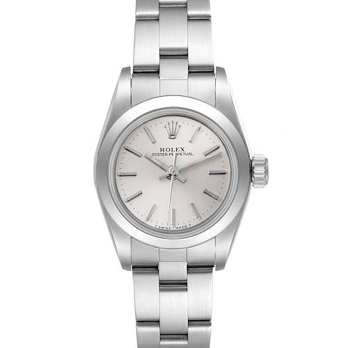 Photo of Rolex Oyster Perpetual Silver Dial Oyster Bracelet Steel Ladies Watch 67180