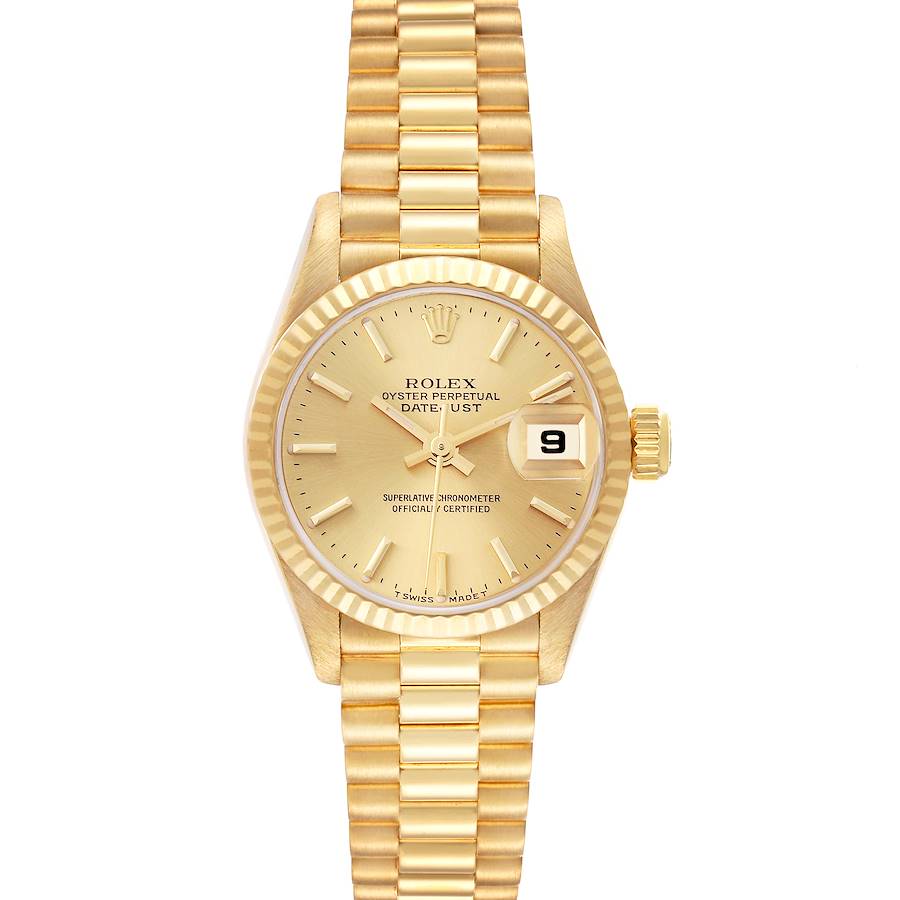 Rolex President Datejust 26mm Yellow Gold Ladies Watch 79178 SwissWatchExpo