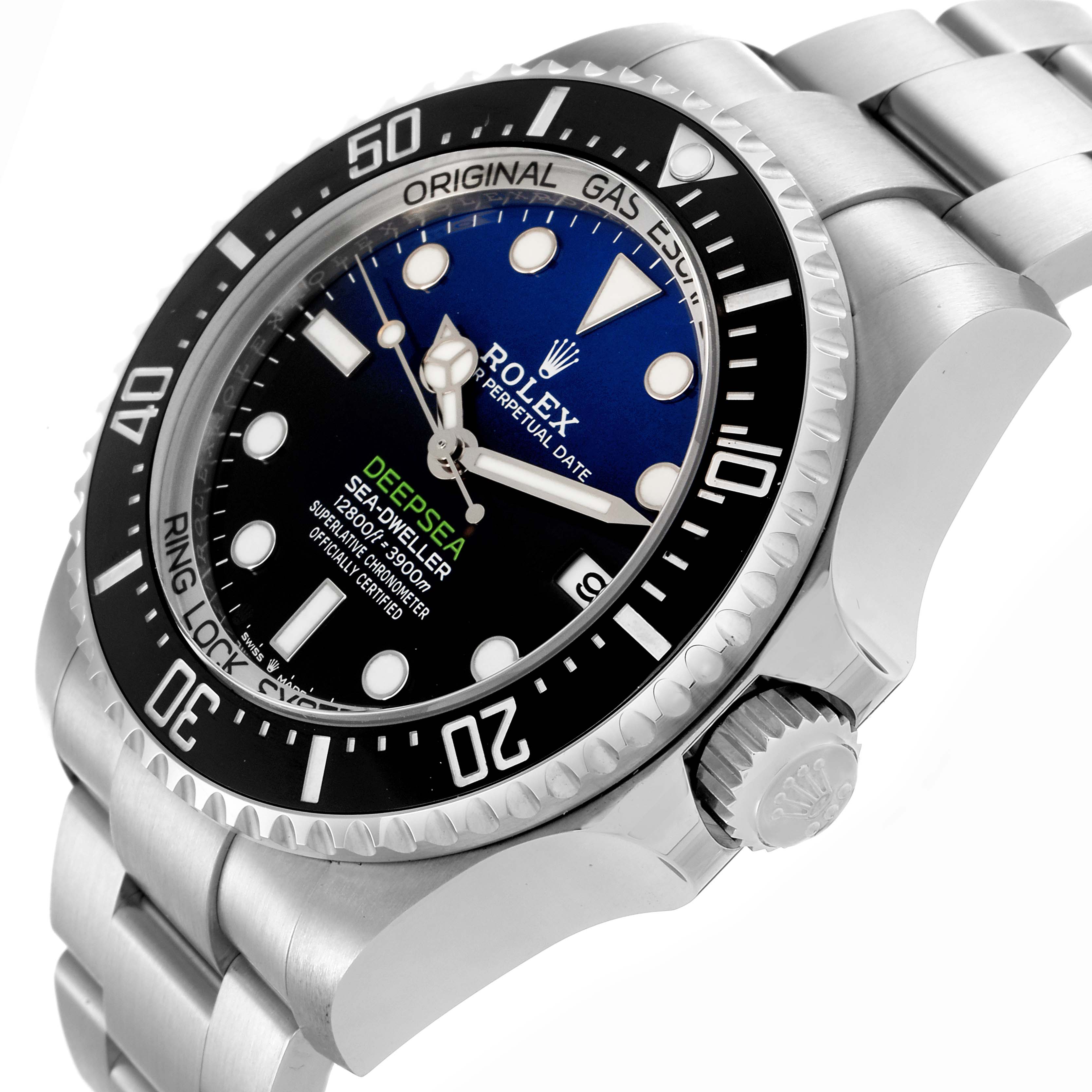 The Rolex Sea-Dweller 136660 Men's Stainless Steel Black Dial 136660 Men's Stainless Steel Black Dial watch is shown at a slight angle, highlighting the bezel, dial, and part of the bracelet.