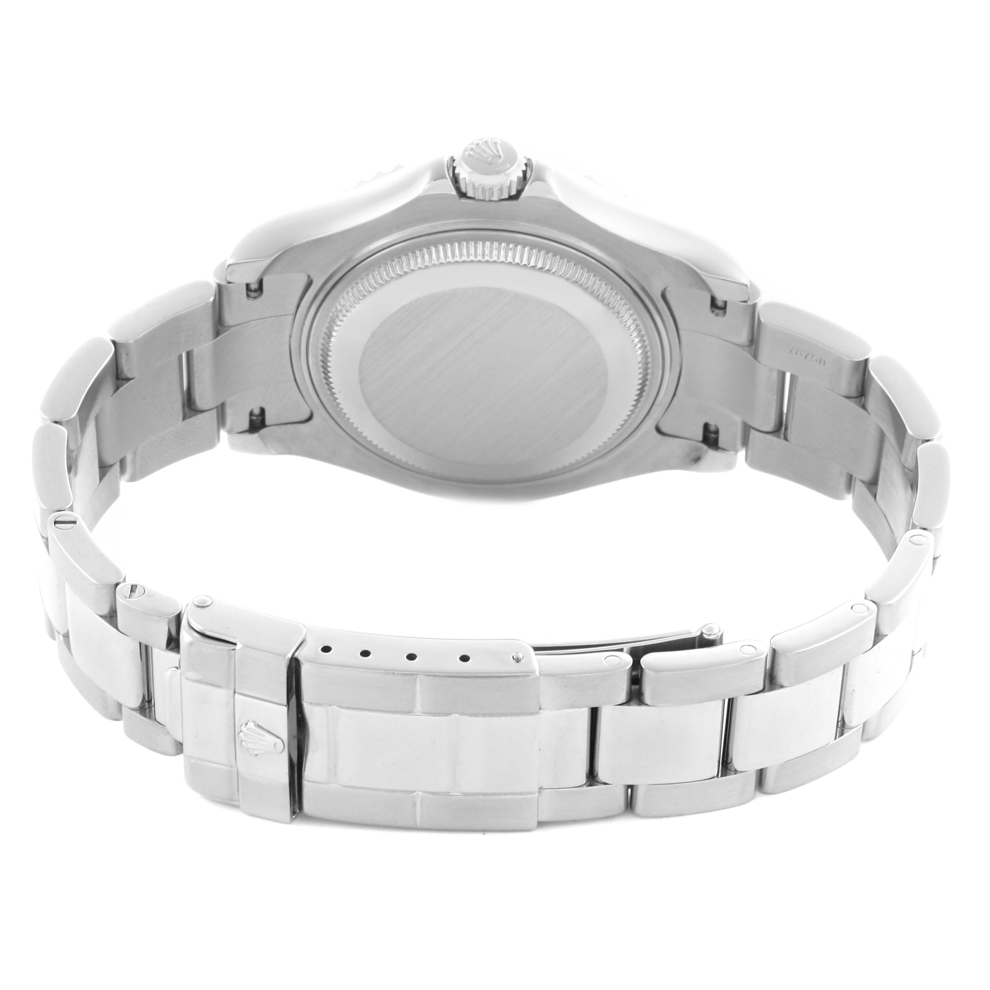 The image shows the back and bracelet of a Rolex Turn-o-Graph 168622 Men's Stainless Steel Silver Dial 168622 Men's Stainless Steel Silver Dial watch, focusing on its clasp and closed case back.