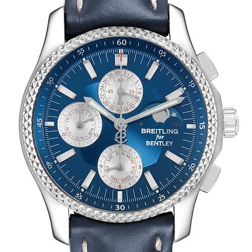 Photo of Breitling Bentley Mark VI Complications Steel Platinum Watch P19362 Box Papers