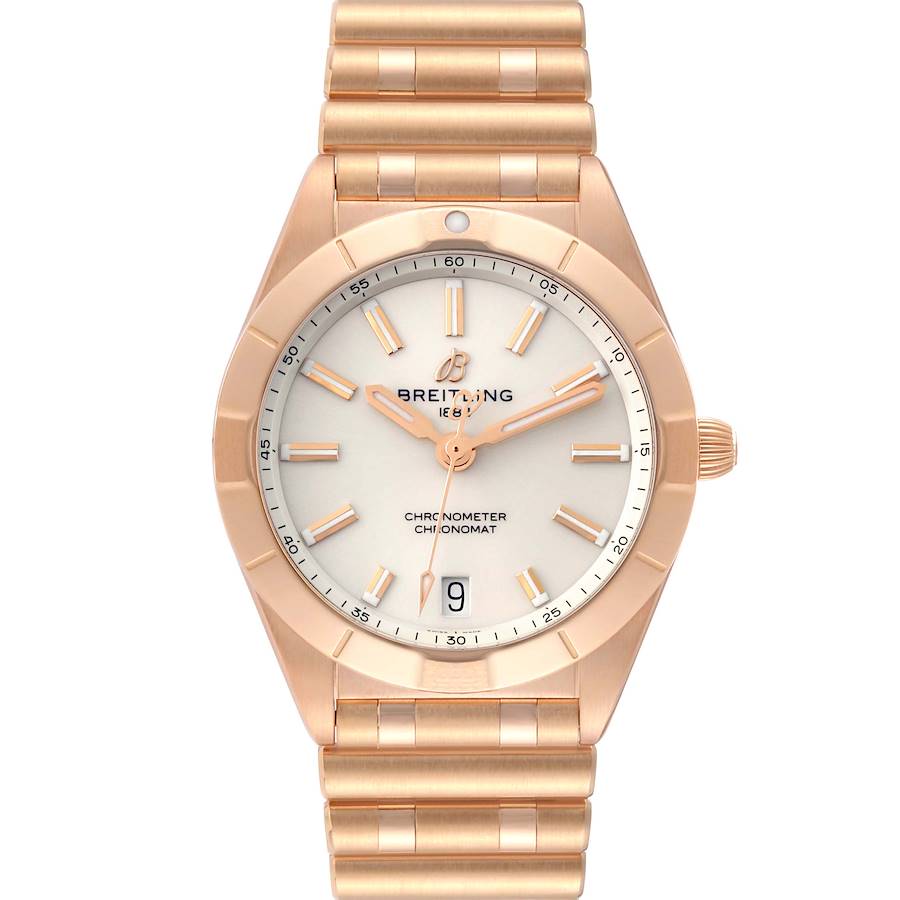 Breitling Chronomat 32 White Dial Rose Gold Ladies Watch R77310 SwissWatchExpo