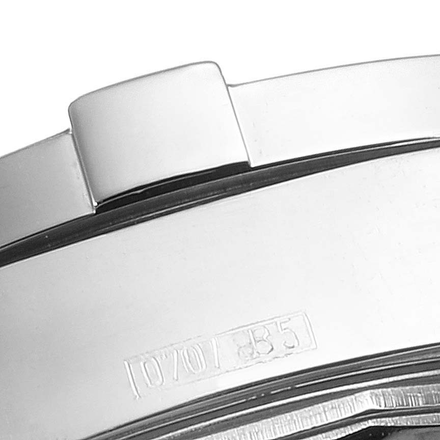 The image shows a close-up of the bezel and part of the case back of the Breitling Superocean A17360 Men's Stainless Steel Black Dial A17360 Men's Stainless Steel Black Dial watch.