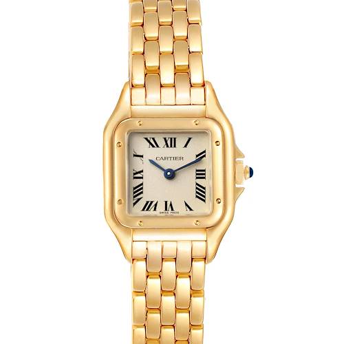 Photo of Cartier Panthere Small Yellow Gold Silver Dial Ladies Watch W25022B9 Box