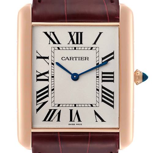 Photo of Cartier Tank Louis XL Rose Gold Manual Winding Mens Watch W1560017 Box Papers