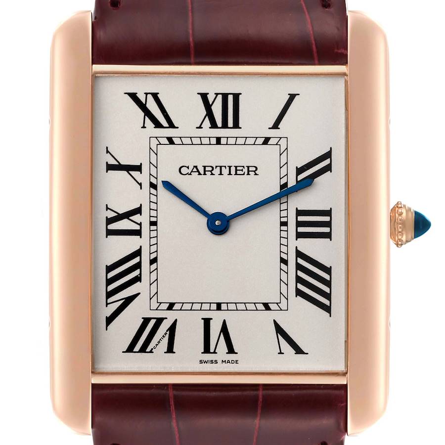 Cartier Tank Louis XL Rose Gold Manual Winding Mens Watch W1560017 Box Papers SwissWatchExpo