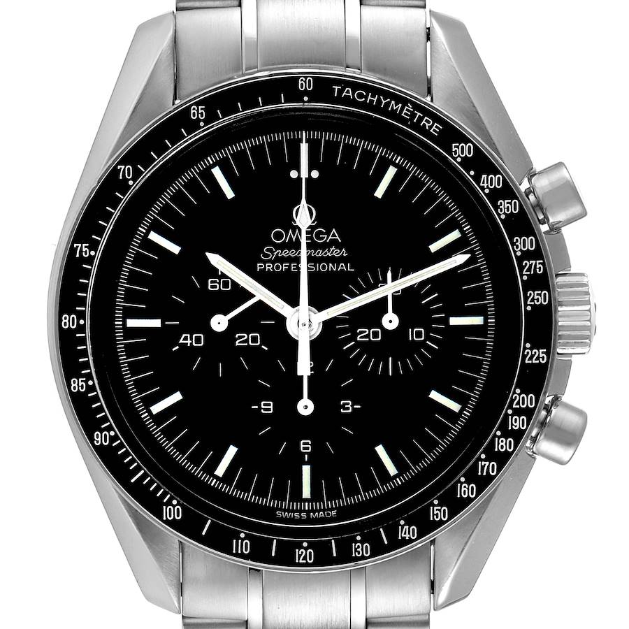 Omega Speedmaster Chronograph Black Dial Mens MoonWatch 3570.50.00 SwissWatchExpo