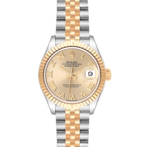 Photo of Rolex Datejust 28 Steel Yellow Gold Champagne Dial Ladies Watch 279173