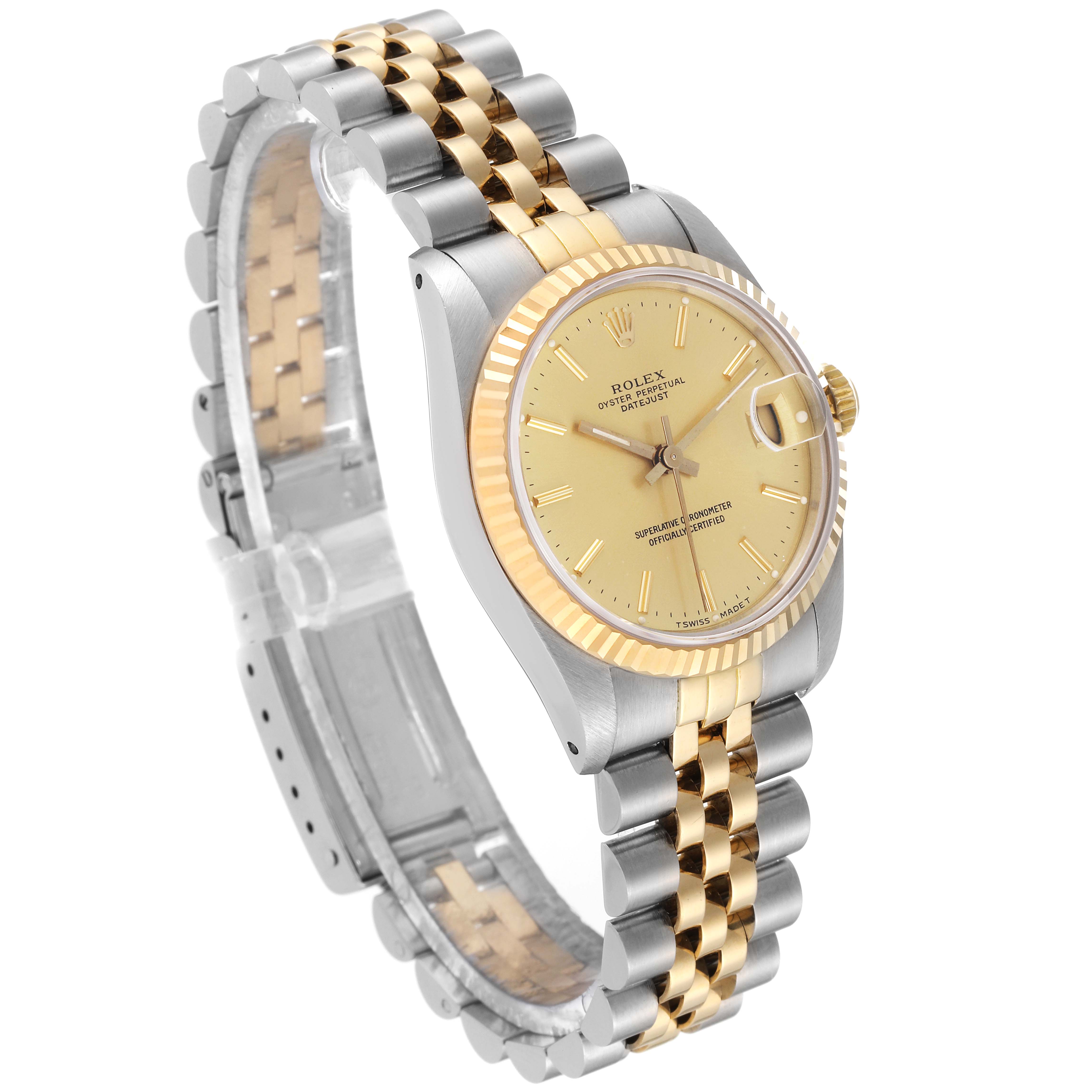 Rolex Datejust Midsize Champagne Dial Steel Yellow Gold Ladies Watch ...