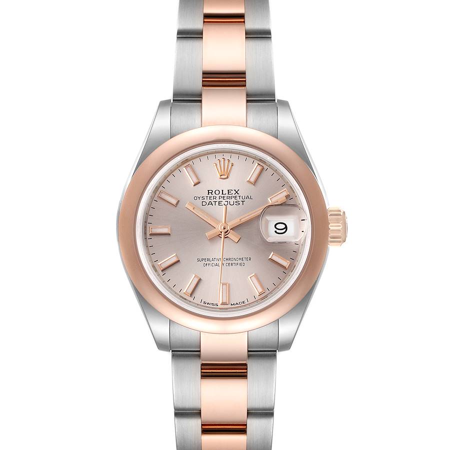 Rolex Datejust Steel Rose Gold Rose Dial Ladies Watch 279161 Box Card SwissWatchExpo