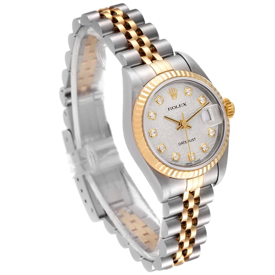 Rolex lady datejust silver diamond online dial