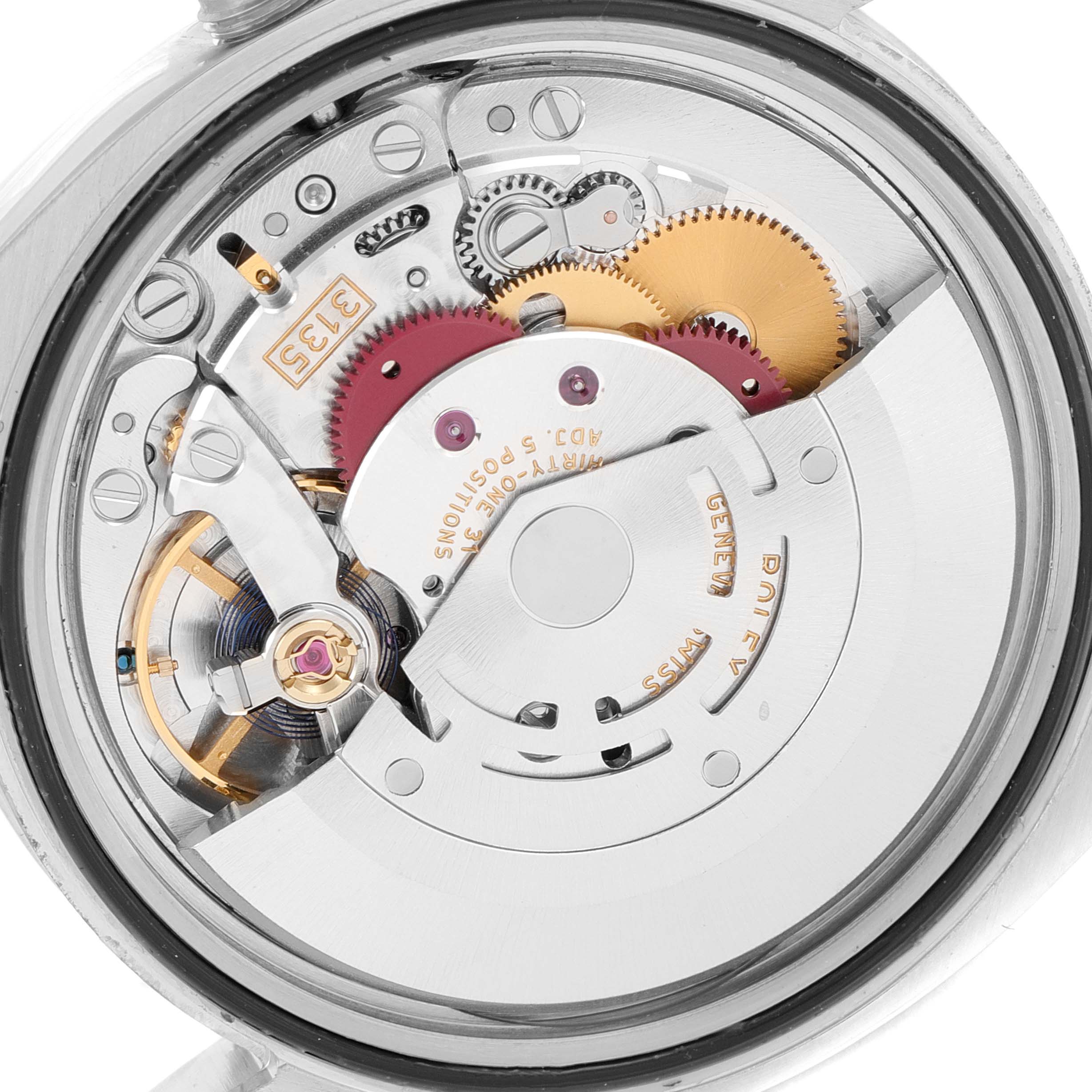 This image shows the internal mechanism of a Rolex Datejust 116233 Men's Steel and Gold (two tone) White Dial 116233 Men's Steel and Gold (two tone) White Dial watch, viewed from the back.