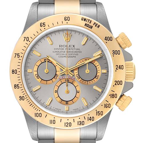 Photo of Rolex Daytona Steel Yellow Gold Slate Dial Mens Watch 16523 Box Papers