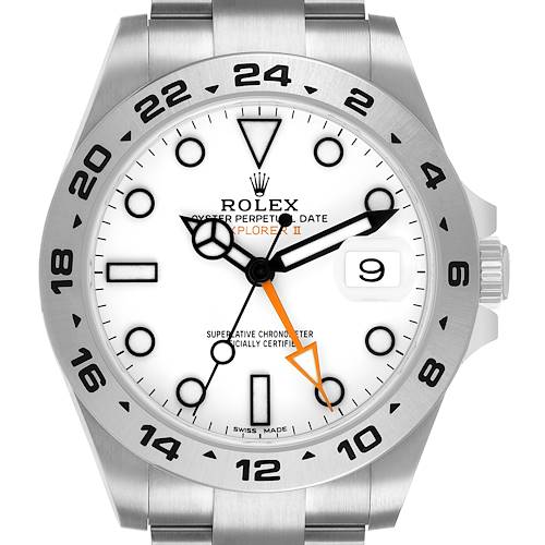 Photo of Rolex Explorer II 42 Steel Polar White Dial Mens Watch 216570 Card