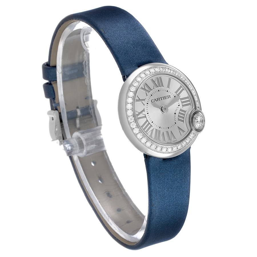 CARTIER Baron Blanc de Cartier W4BL0002 Diamond Bezel Quartz Ladies Watch_950357 Ballon Blanc de Cartier 26mm Factory Diamond Bezel Blue  main image 2