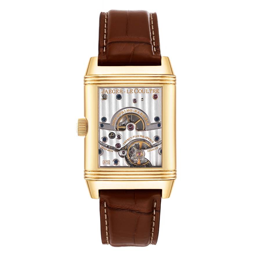 Jaeger LeCoultre Reverso Grande Date 8 Day Yellow Gold Watch 240.1