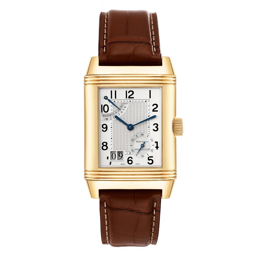 Jaeger LeCoultre Reverso Grande Date 8 Day Yellow Gold Watch 240.1