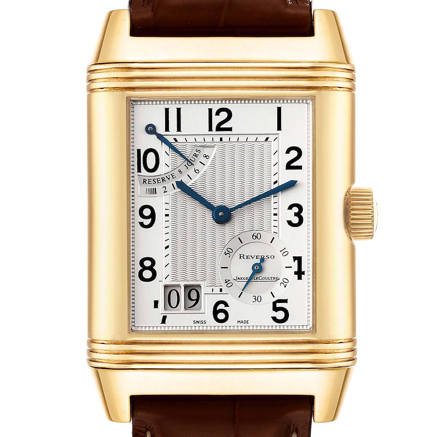 Jaeger LeCoultre Reverso Grande Date 8 Day Yellow Gold Watch 240.1.15 ...