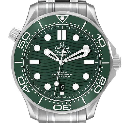 Photo of Omega Seamaster Diver 300M Steel Green Dial Watch 210.30.42.20.10.001 Box Card