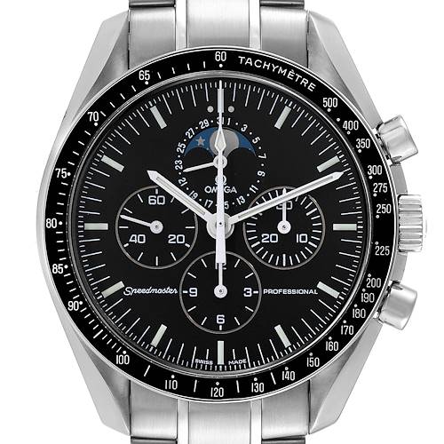 Photo of Omega Speedmaster Professional Moonwatch Moonphase Steel Mens Watch 3576.50.00 Box Card