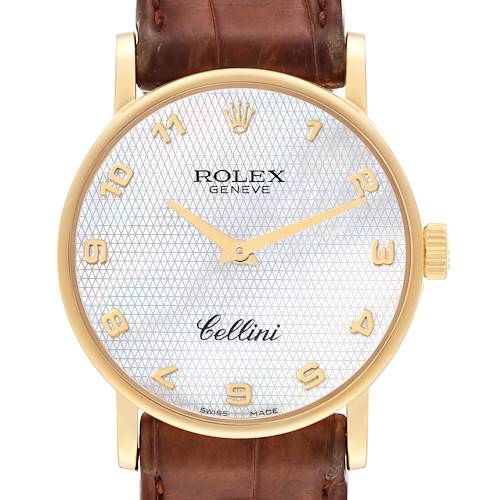 Photo of Rolex Cellini Classic Yellow Gold Mother Of Pearl Dial Mens Watch 5115