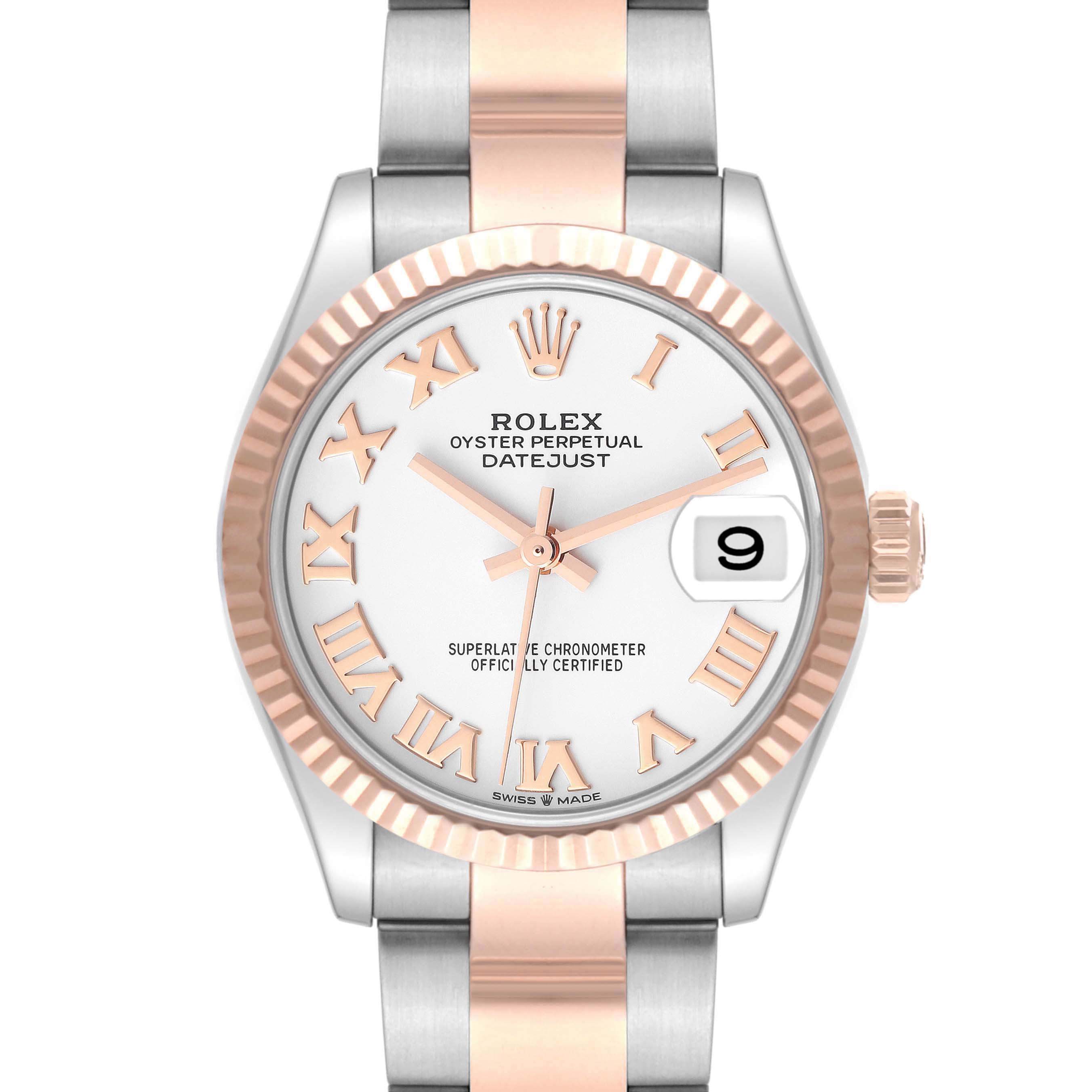 Rolex Datejust 31 Midsize Steel Rose Gold White Dial Ladies Watch 278271 |  SwissWatchExpo