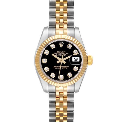 Photo of Rolex Datejust Diamond Dial Steel Yellow Gold Ladies Watch 179173 Box Card