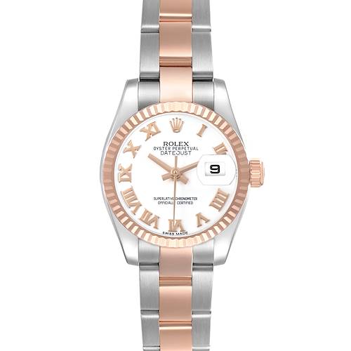 Photo of Rolex Datejust Steel Rose Gold White Dial Ladies Watch 179171