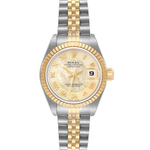 Photo of Rolex Datejust Steel Yellow Gold Decorated MOP Dial Ladies Watch 79173