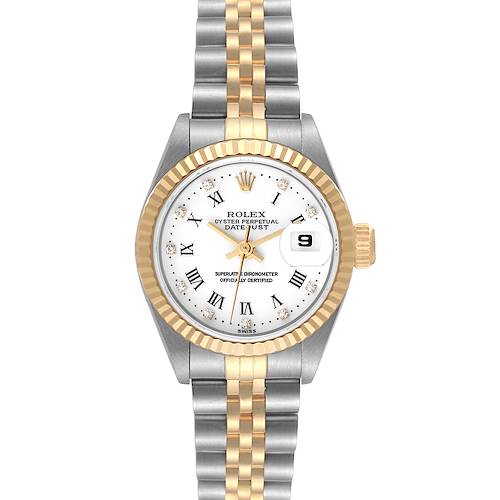 Photo of Rolex Datejust Steel Yellow Gold White Diamond Dial Ladies Watch 69173