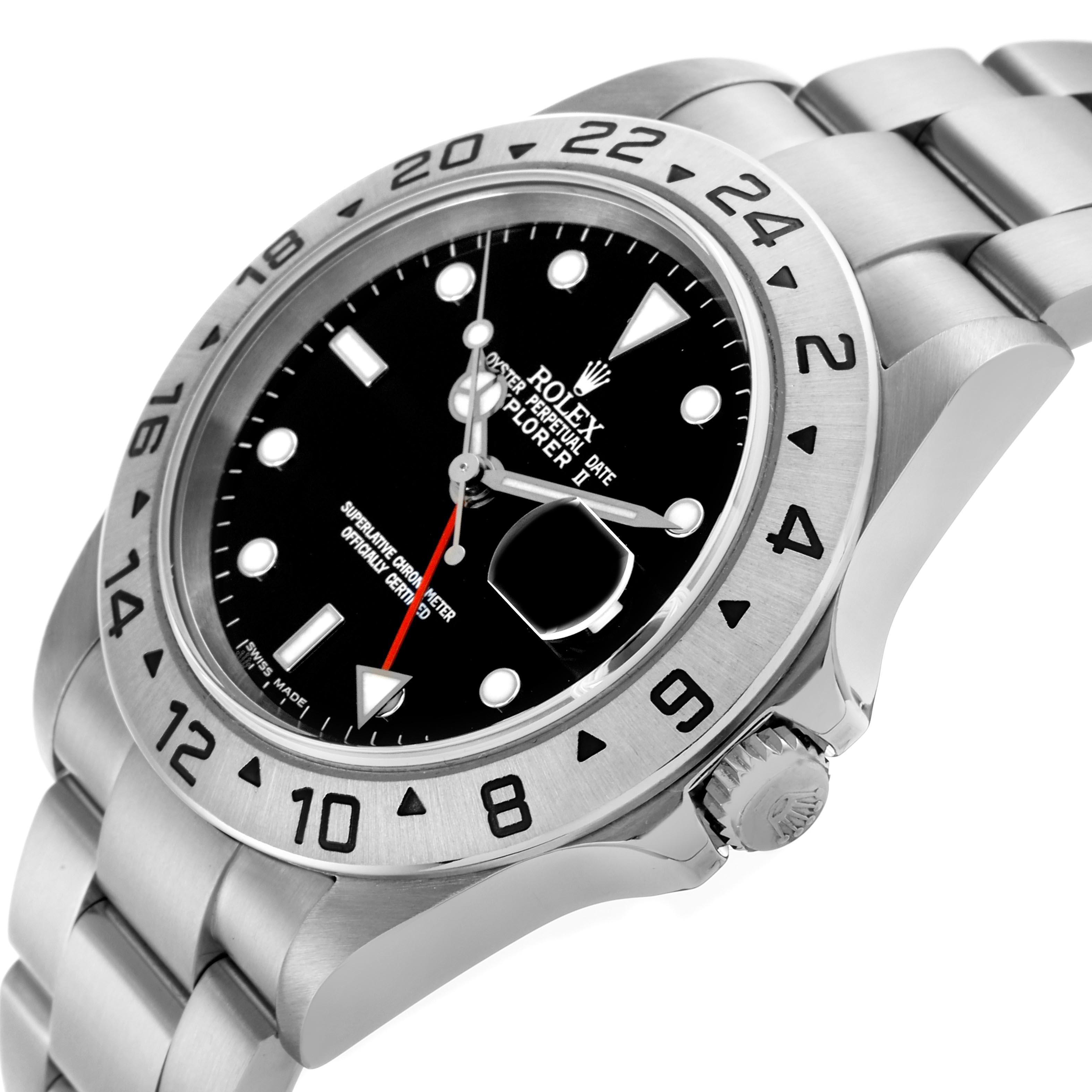 The Rolex Explorer 16570T Men's Stainless Steel Black Dial 16570T Men's Stainless Steel Black Dial model is shown at an angle highlighting the bezel, face, bracelet, and crown.