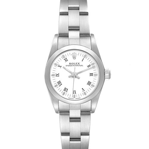 The Rolex Oyster Perpetual watch is shown from a top-down angle, highlighting the face, bracelet, and crown.