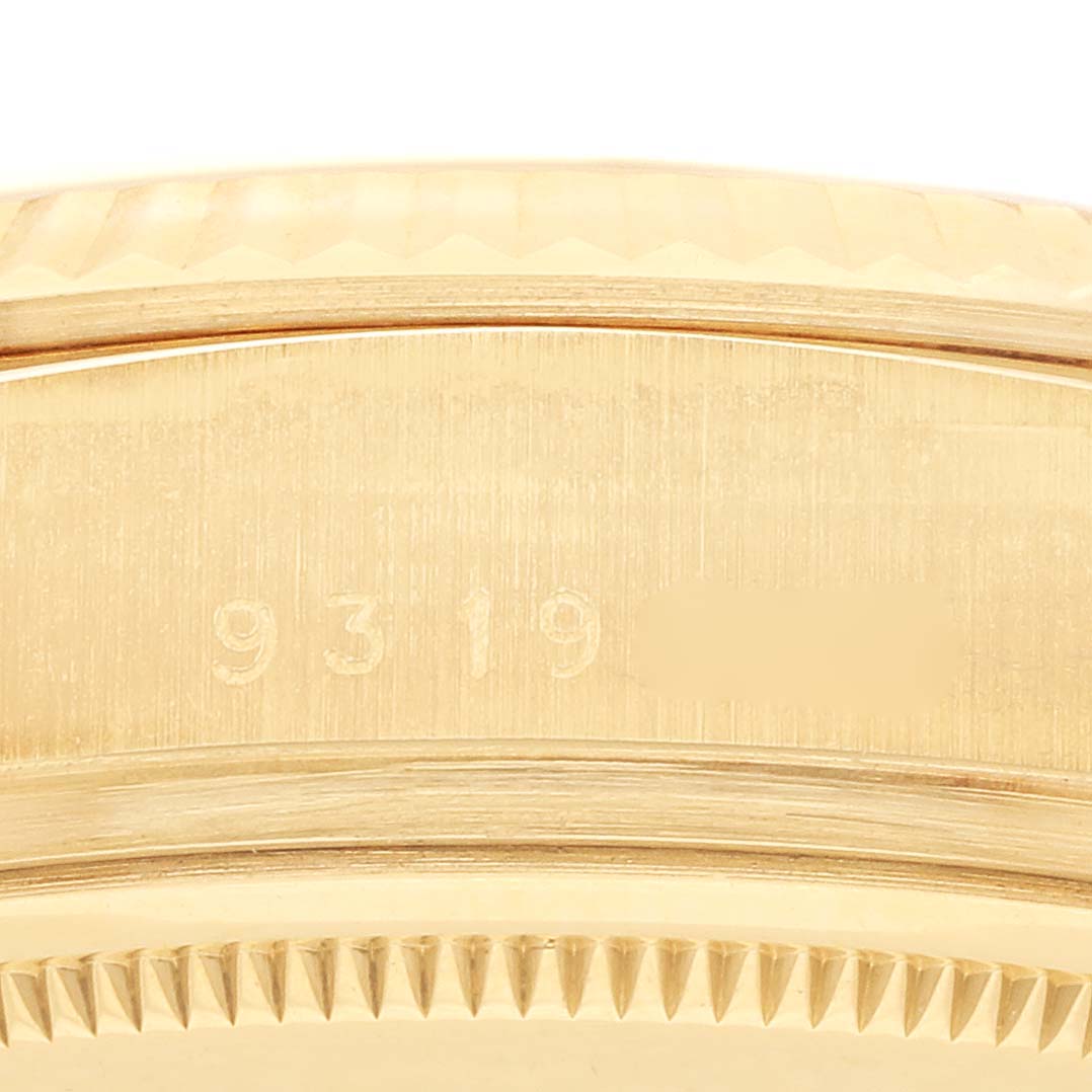 The image shows a close-up of the side and edge of a Rolex President 18038 Men's Yellow Gold Champagne Dial 18038 Men's Yellow Gold Champagne Dial watch case, displaying its model number.