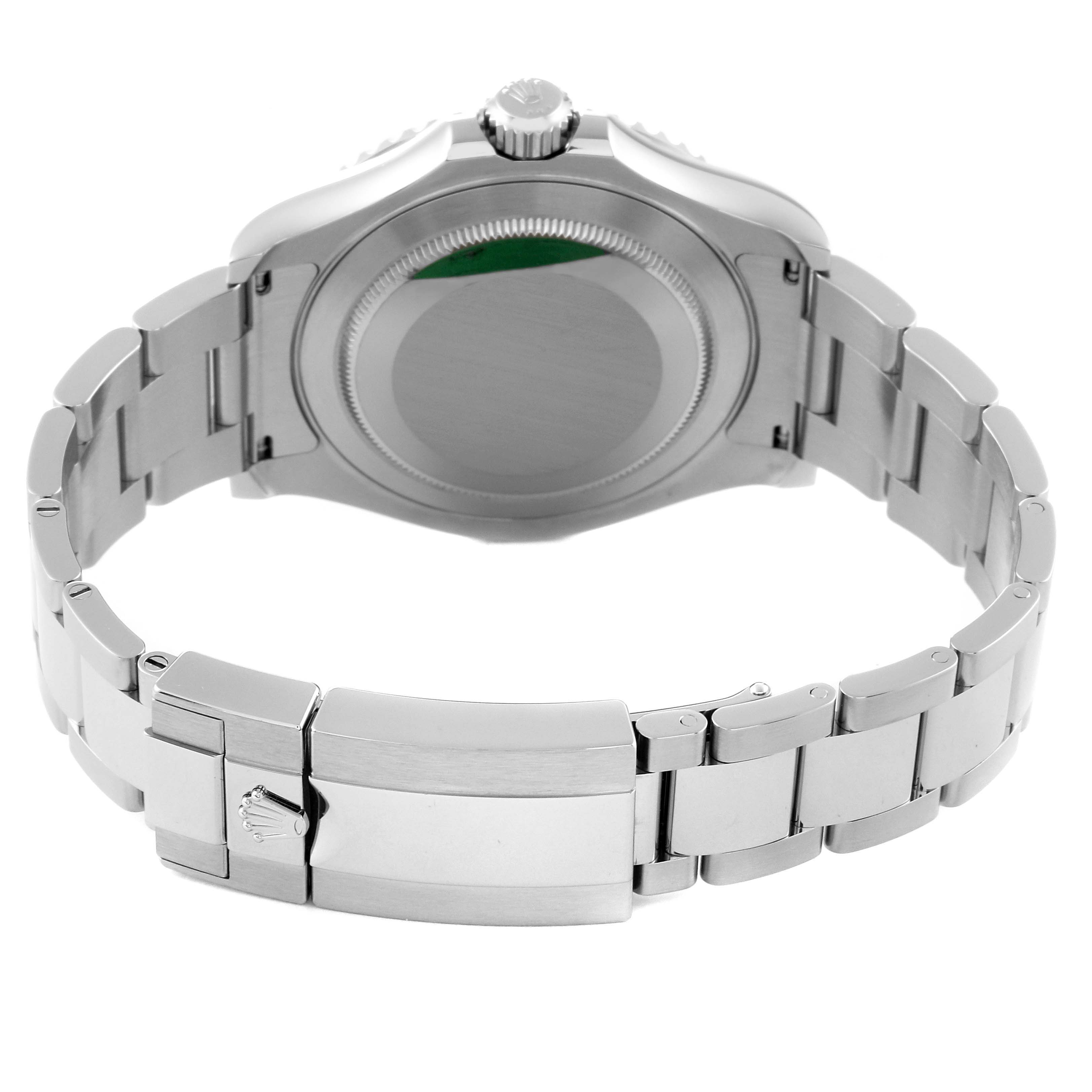 The image shows the back view of a Rolex Yacht-Master 126622 Men's Stainless Steel Grey Dial 126622 Men's Stainless Steel Grey Dial watch, displaying the case back, bracelet, and clasp.