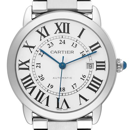Photo of Cartier Ronde Solo XL Steel Silver Dial Mens Watch W6701011